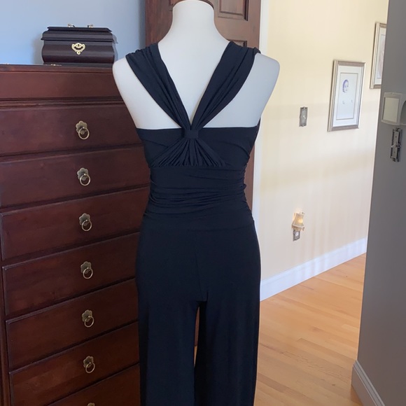 White House Black Market black jersey jumpsuit - Picture 2 of 5